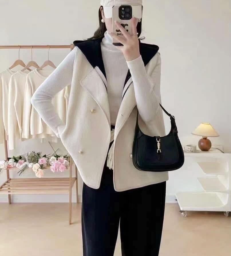 【質感超好的假兩件羊絨針織背心】（現貨）