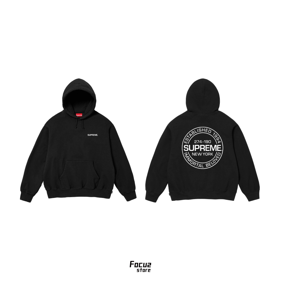 【Focus Store】預購 Supreme CIRCLE LOGO HOODED SWEATSHIRT BLACK 黑色 連帽衛衣 帽T