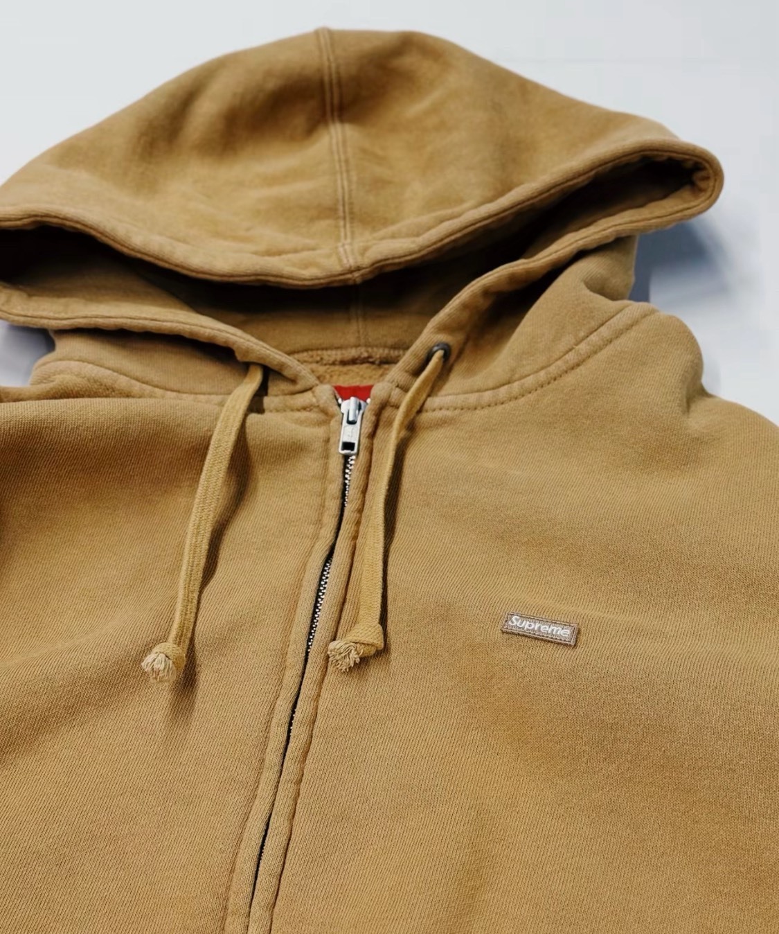 【Focus Store】現貨秒發 Supreme Small Box Zip Up Hooded Sweatshirt "Dark Tan" 褐色 連帽外套