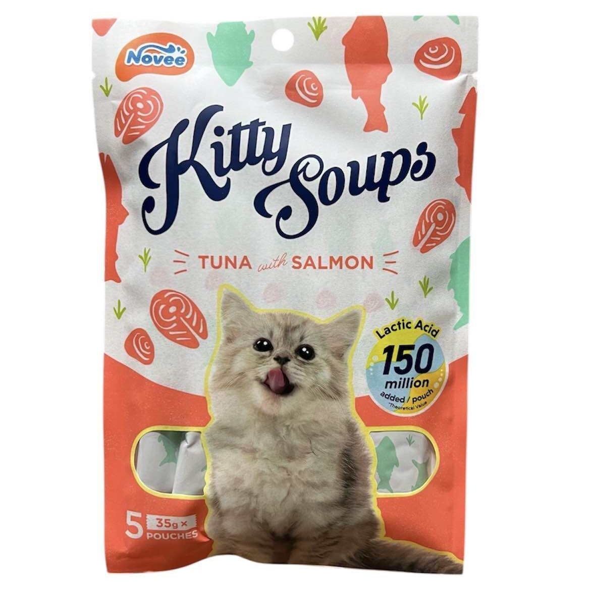 泰國Novee Kitty Soups 貓咪湯品零食 - 吞拿魚配三文魚味