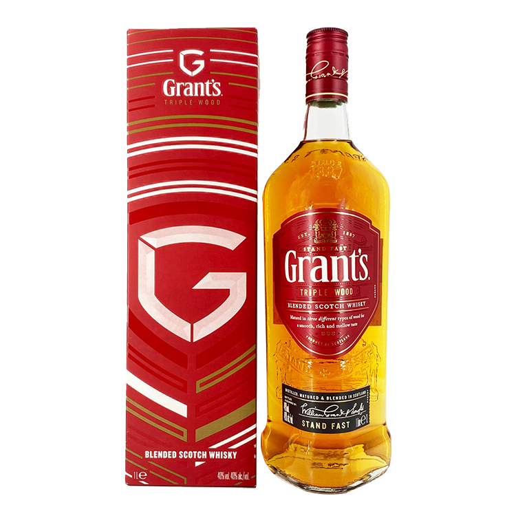 Grant's Triple Wood Whisky 格蘭家族三桶威士忌 (紅色禮盒) 1000ml