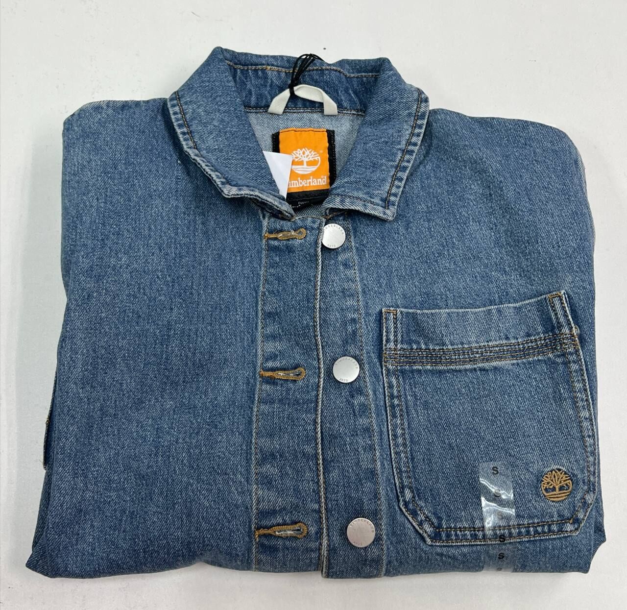 [S] CW TIMBERLAND MID BLUE WOMEN'S KEMPSHIRE DENIM CHORE JACKET, TB0A5PDX-EIR (SZZ858)