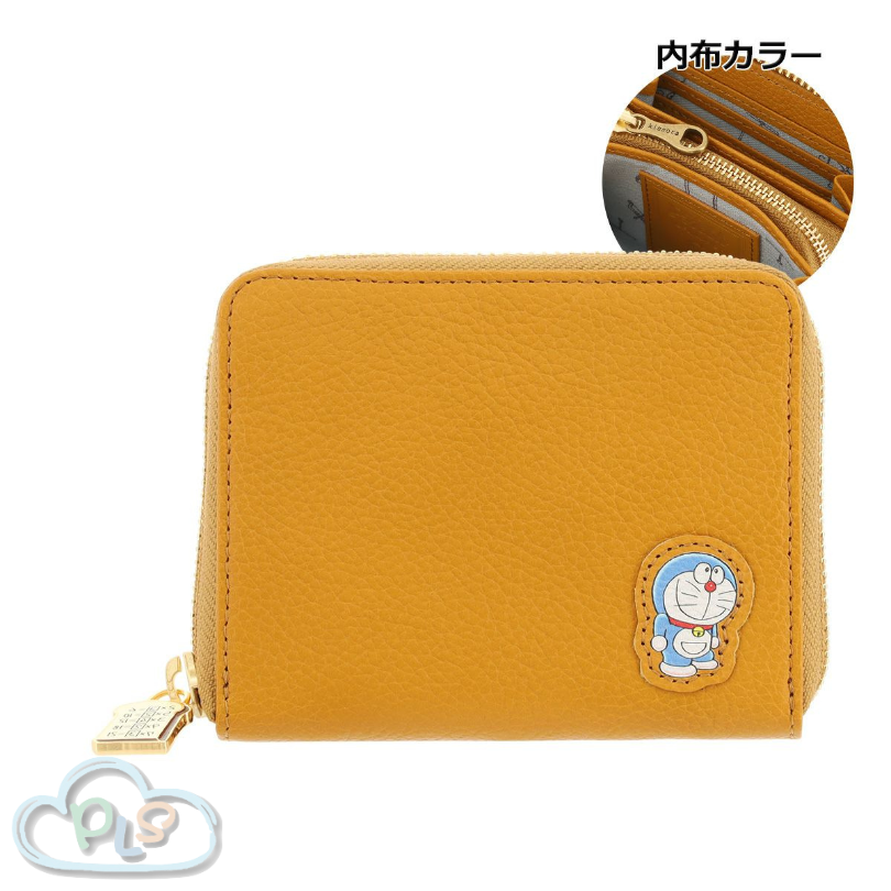 拉鍊短銀包 KIDR-021 多啦A夢  KISSORA 黃色 #29401-YL