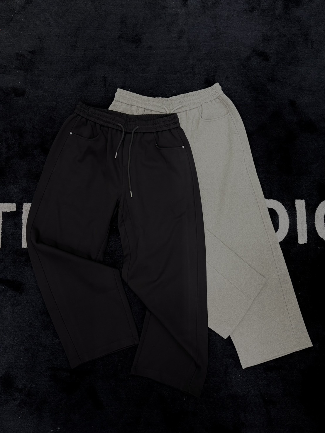 美式釘扣抽繩彎刀棉褲