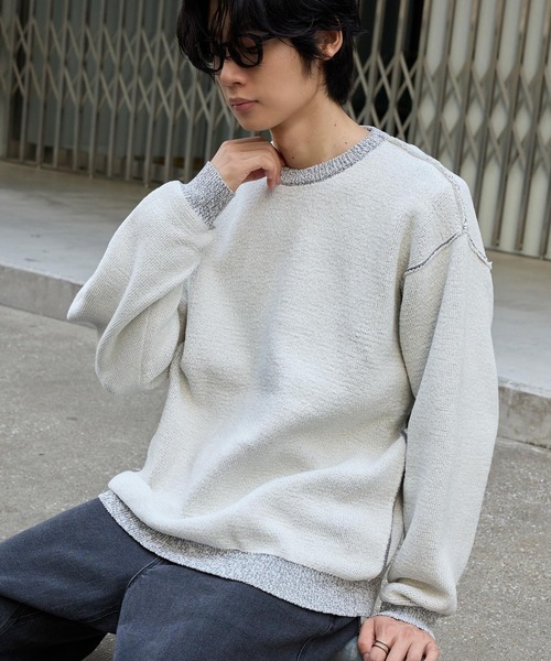 日本 mono-mart Mohair Crewneck Knit [kn1060]