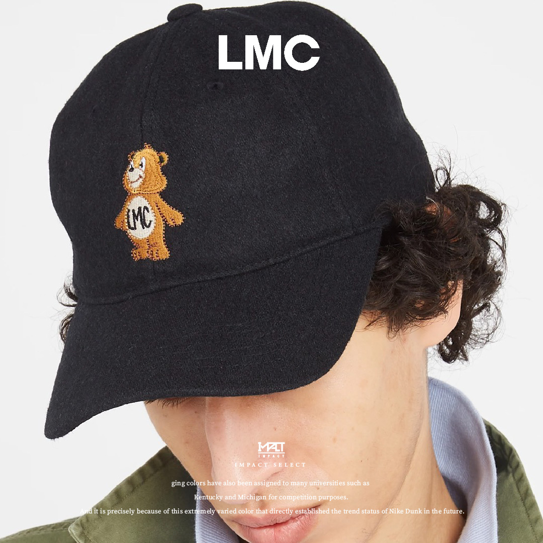 LMC EMB BEAR WOOL 6PANEL CAP 棒球帽 老帽 韓國 招牌小熊  三色