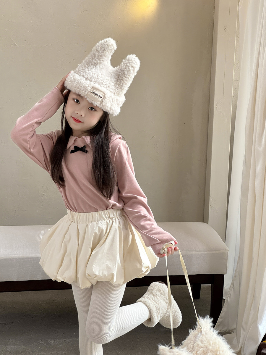 學院風澳絨娃娃領上衣