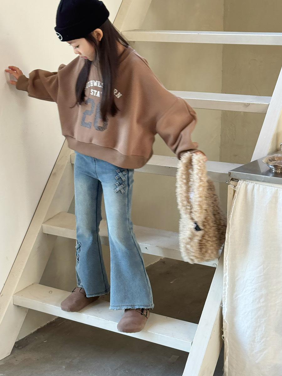 復古美式短板加絨上衣