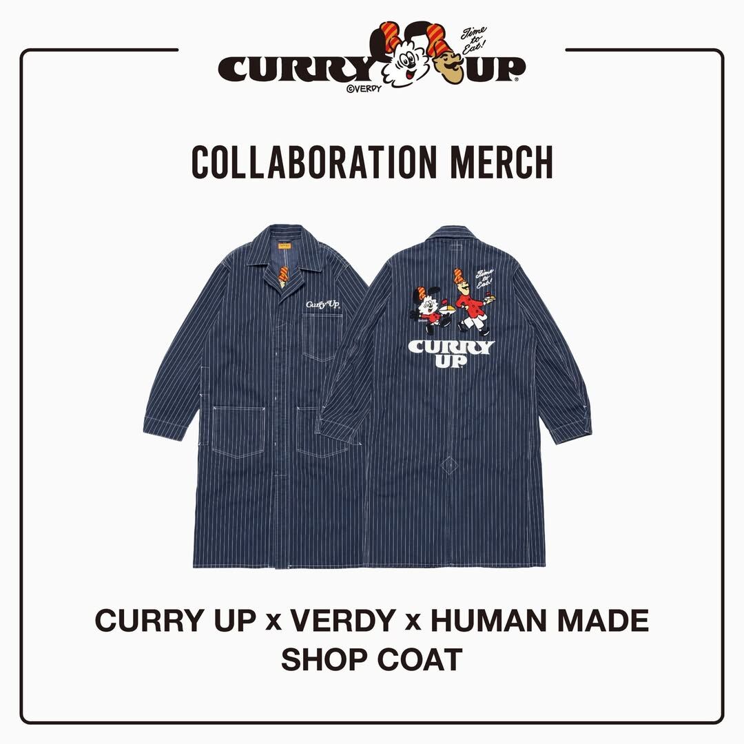 2025AW CURRY UP x VERDY x HUMAN MADE SHOP COAT  聯名 咖哩 限定 大衣 外套 夾克 日本製 現貨