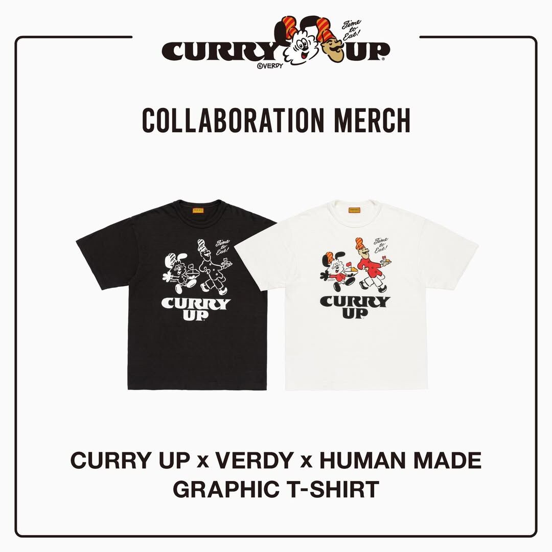 2025AW CURRY UP x VERDY x HUMAN MADE GRAPHIC T-SHIRT 聯名 咖哩 限定 短T 現貨