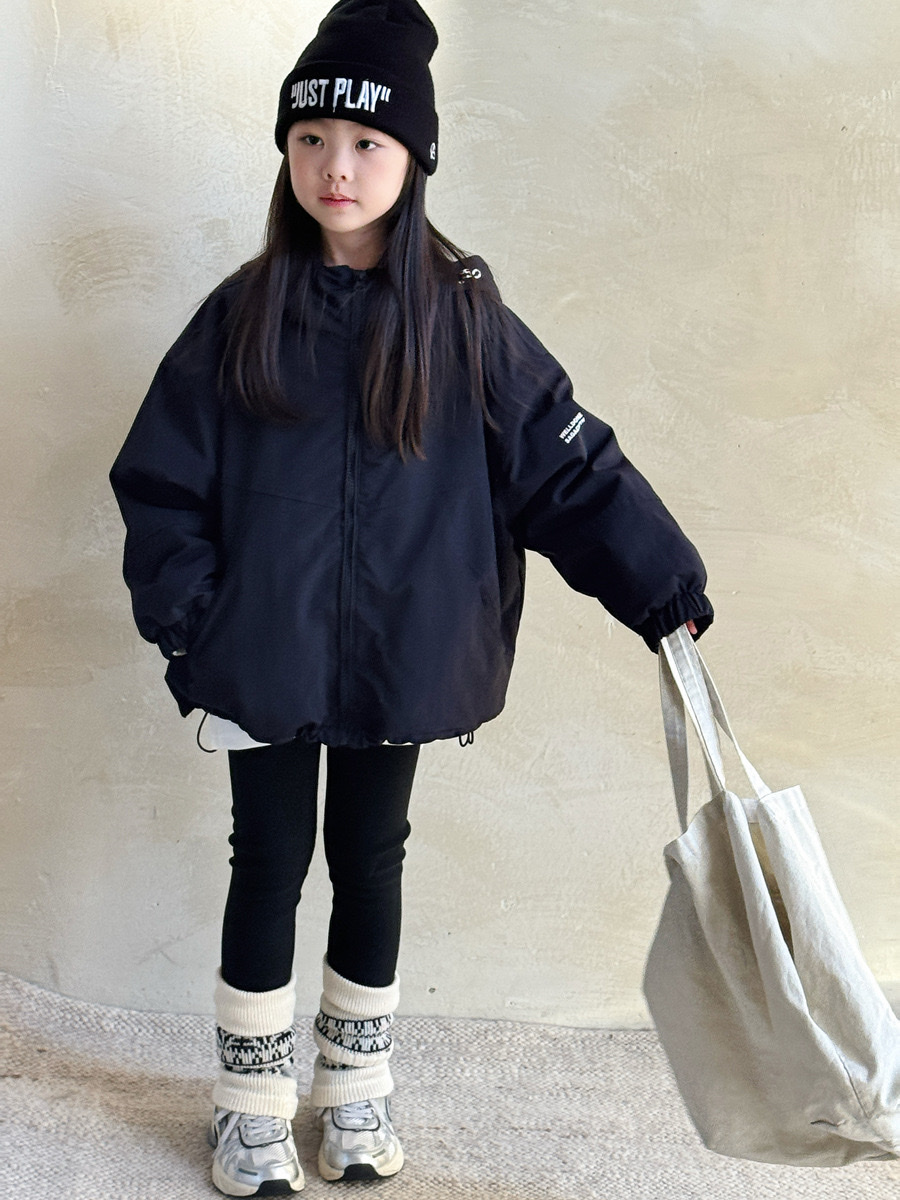 運動感加絨加厚防風外套