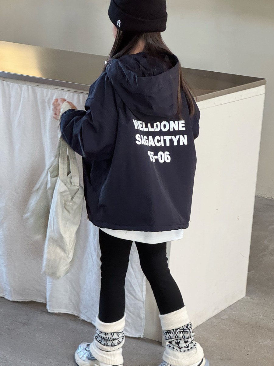 運動感加絨加厚防風外套