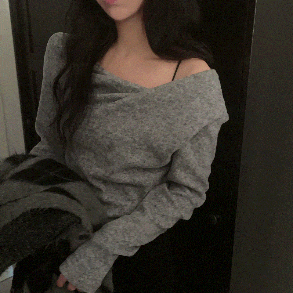 秋冬預訂｜抓絨褶皺垂褶長袖上衣