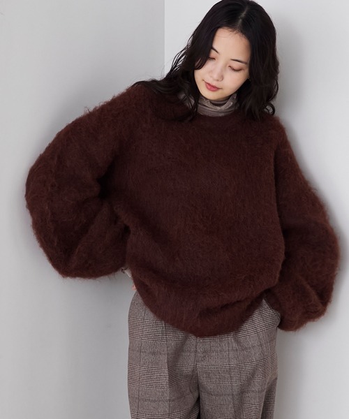 日本🇯🇵連線 Forksy 混紡毛絨針織套頭衫 寬鬆 針織 針織衫 毛絨 長袖 毛衣 5色(任買兩件711免運)/預購