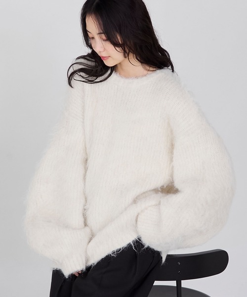 日本🇯🇵連線 Forksy 混紡毛絨針織套頭衫 寬鬆 針織 針織衫 毛絨 長袖 毛衣 5色(任買兩件711免運)/預購