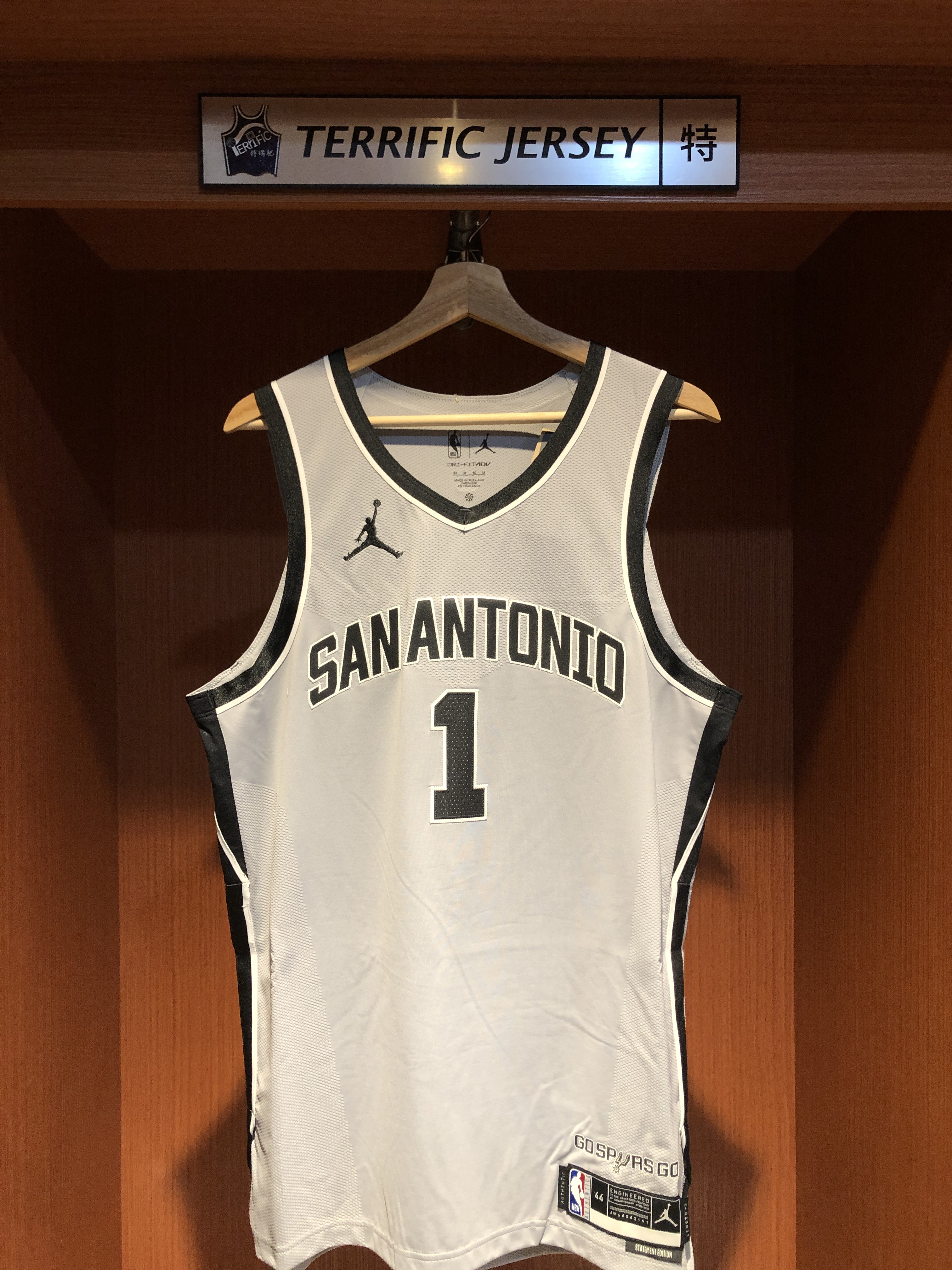 NBA球衣 Victor Wembanyama 聖安東尼奧馬刺灰 Statement Jordan Authentic 球員版 電繡 全新