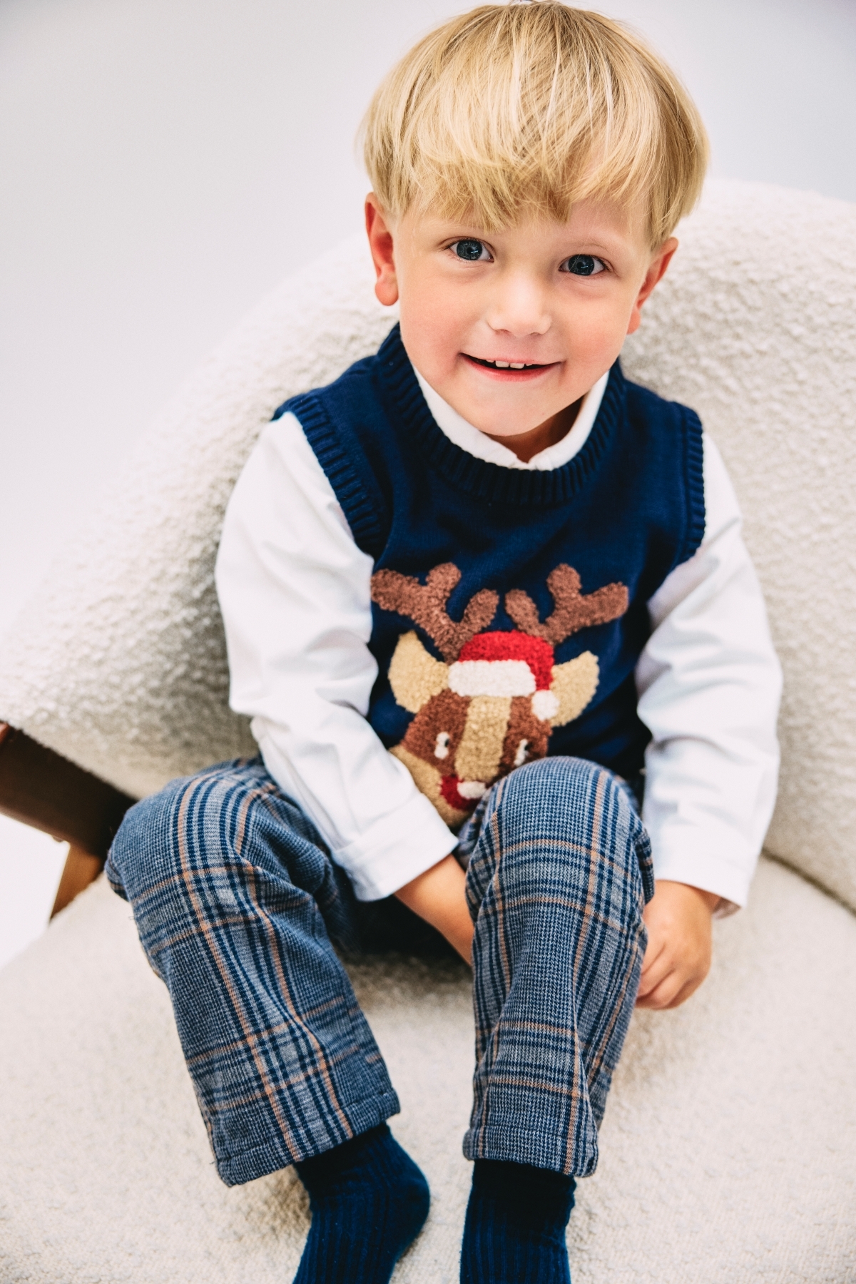 〖 Hust & Claire 〗深灰格紋長褲