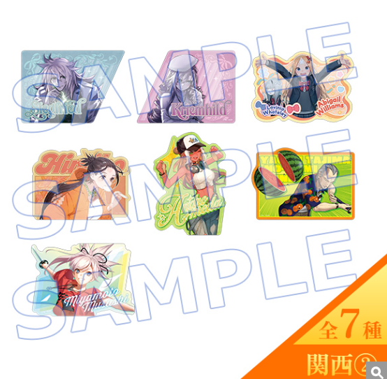 [代購][預訂] FGO “OVER THE SAME SKY" 貼紙 SET（関西②／7種入り）