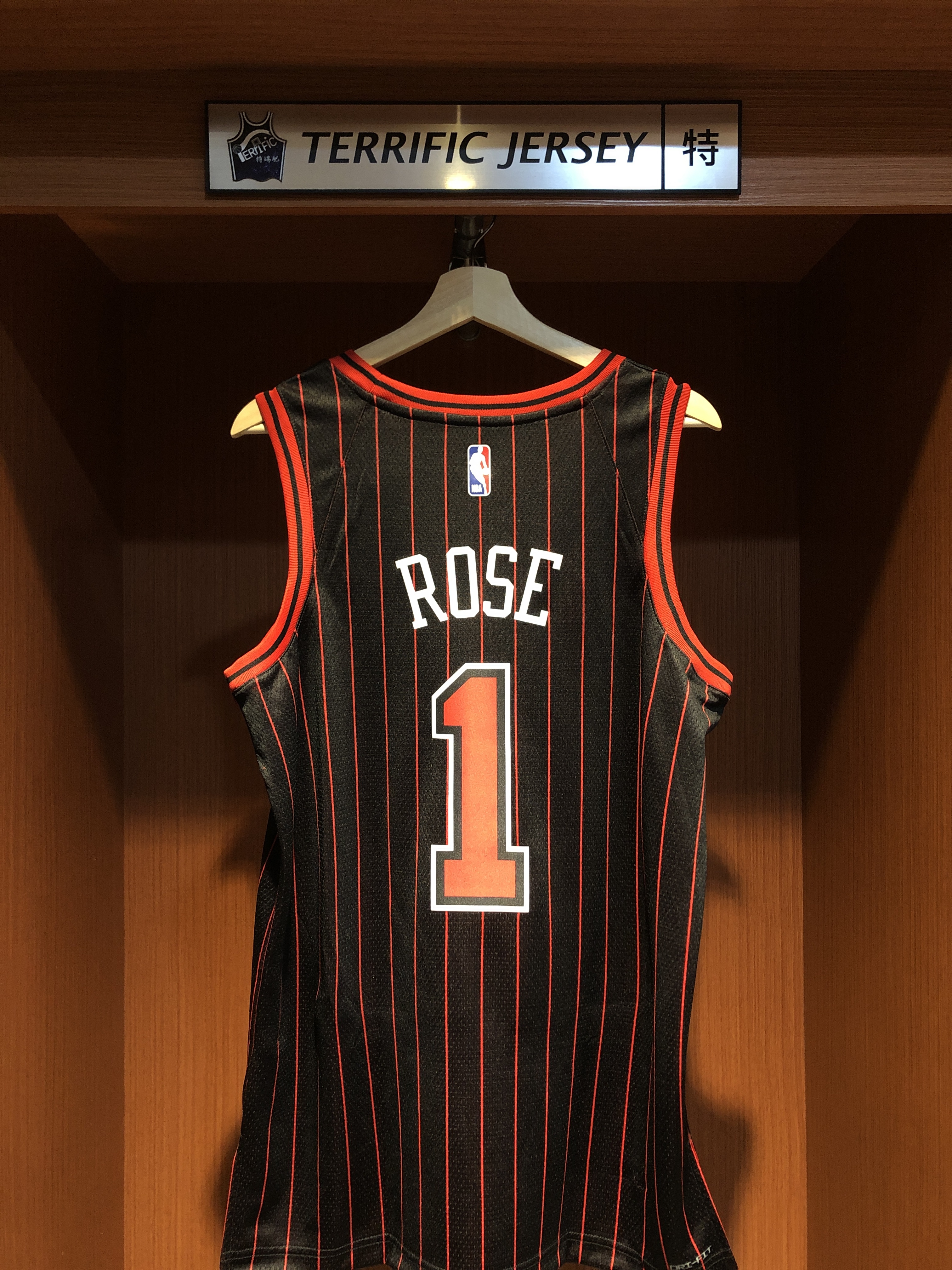 NBA球衣 Derrick Rose 芝加哥公牛黑 黑條紋 Statement Jordan Swingman 球迷版 熱轉印 全新