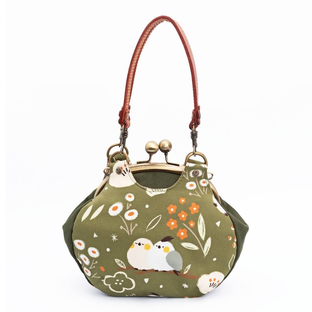 雙耳手提斜背口金包【成品包】