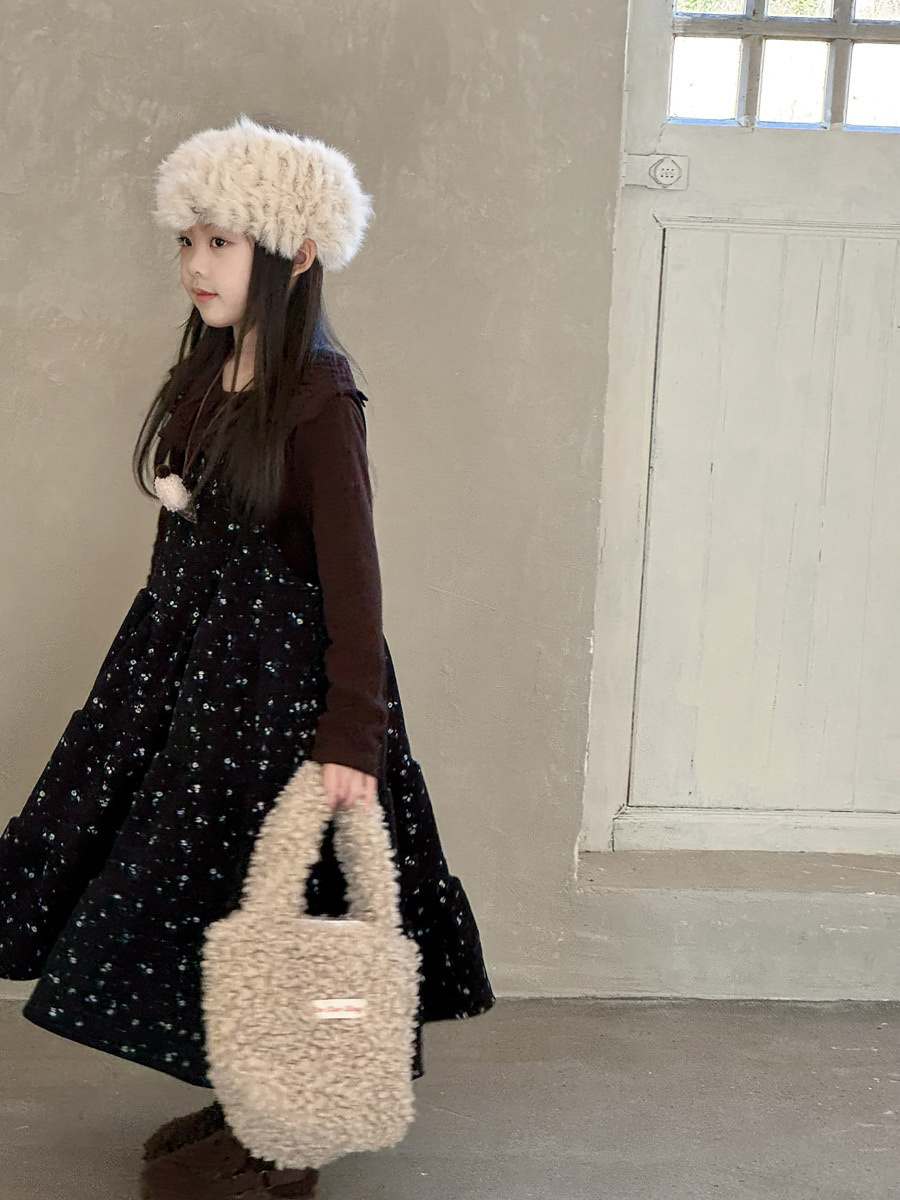 棕色花邊蕾絲澳絨上衣