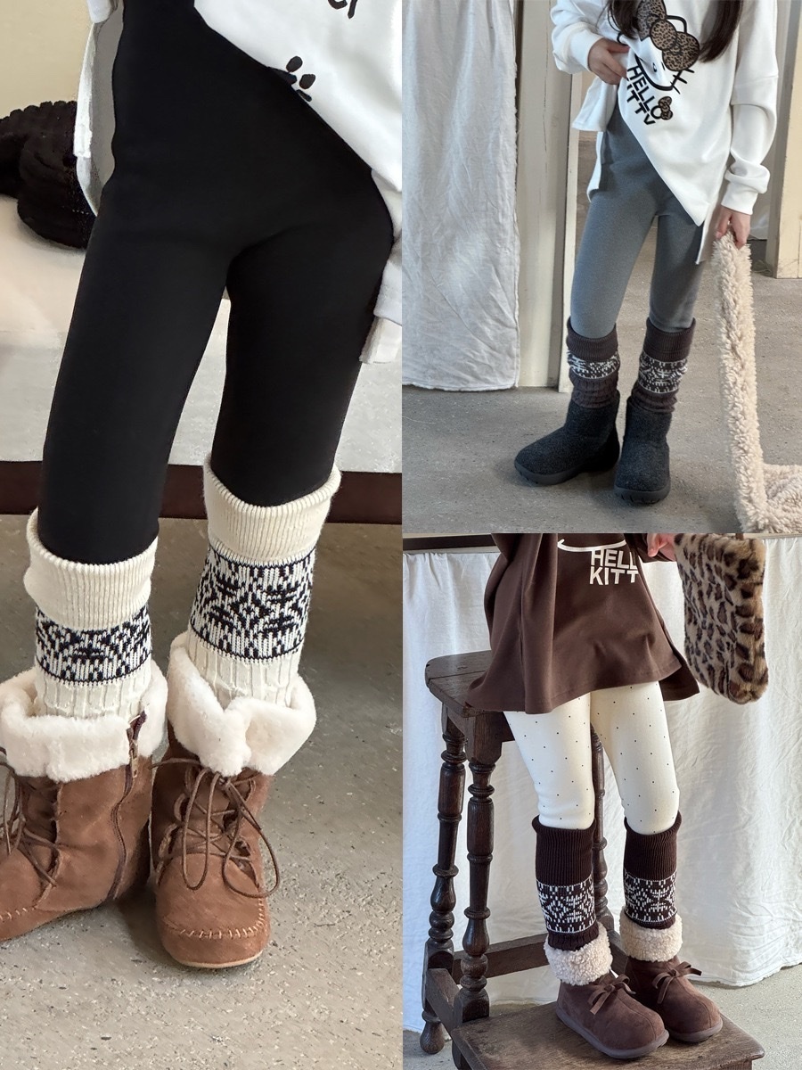 費爾島加絨內搭褲