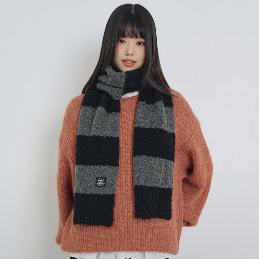 Lazy Monday Routine 冬日時尚保暖拼色經典圍巾/清貨貨品,不設退換（K11 LMR340）