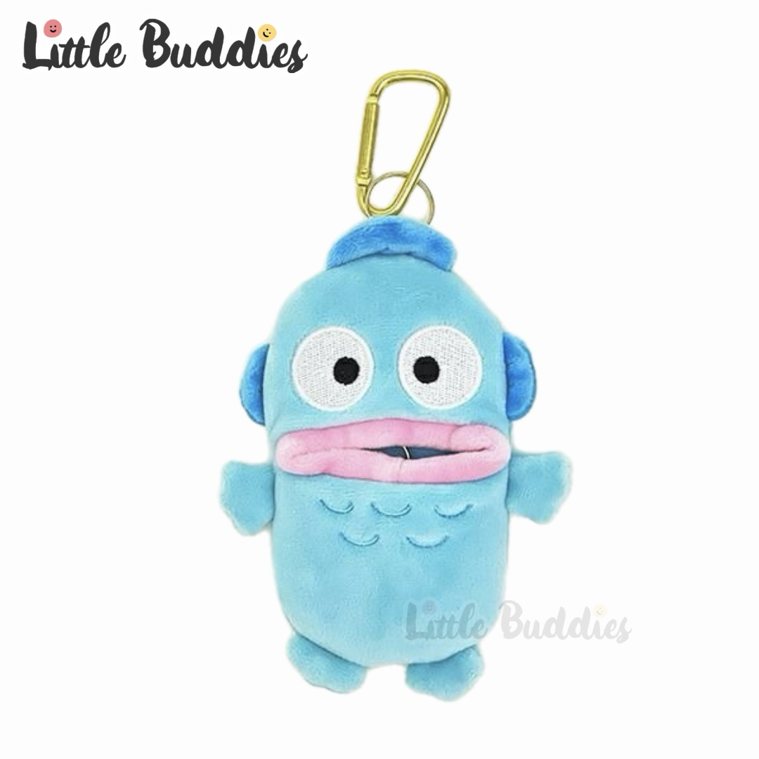 日本 Sanrio Hangyodon 水怪 全身款可伸縮匙扣包連爬山扣