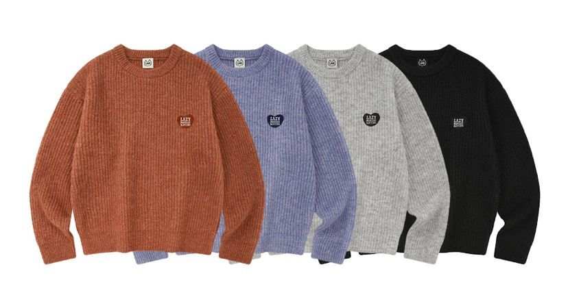 Lazy Monday Routine 簡約休閒舒適純色長袖毛衣（K11 LMR356）