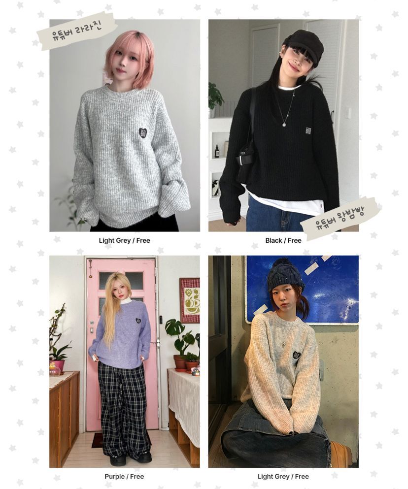 Lazy Monday Routine 簡約休閒舒適純色長袖毛衣（K11 LMR356）