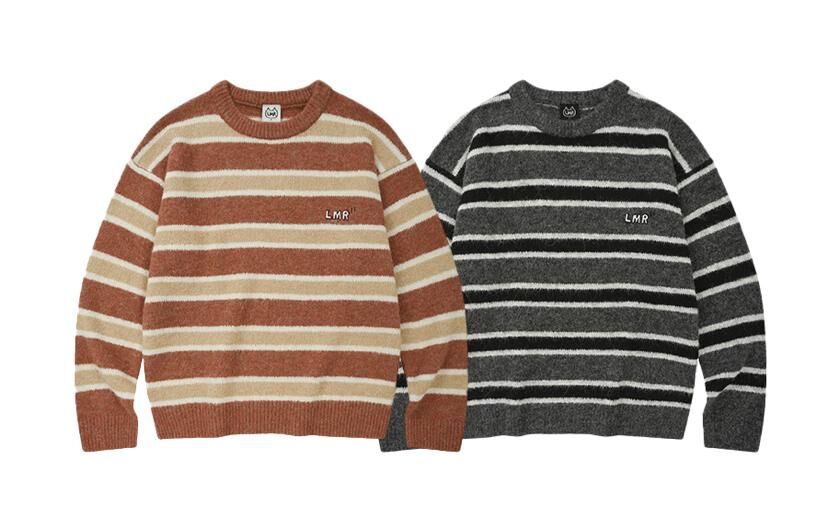 Lazy Monday Routine 休閒條紋經典毛衣（K11 LMR357）
