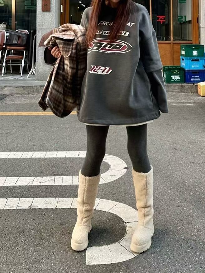 拚袖帥氣棉洋裝