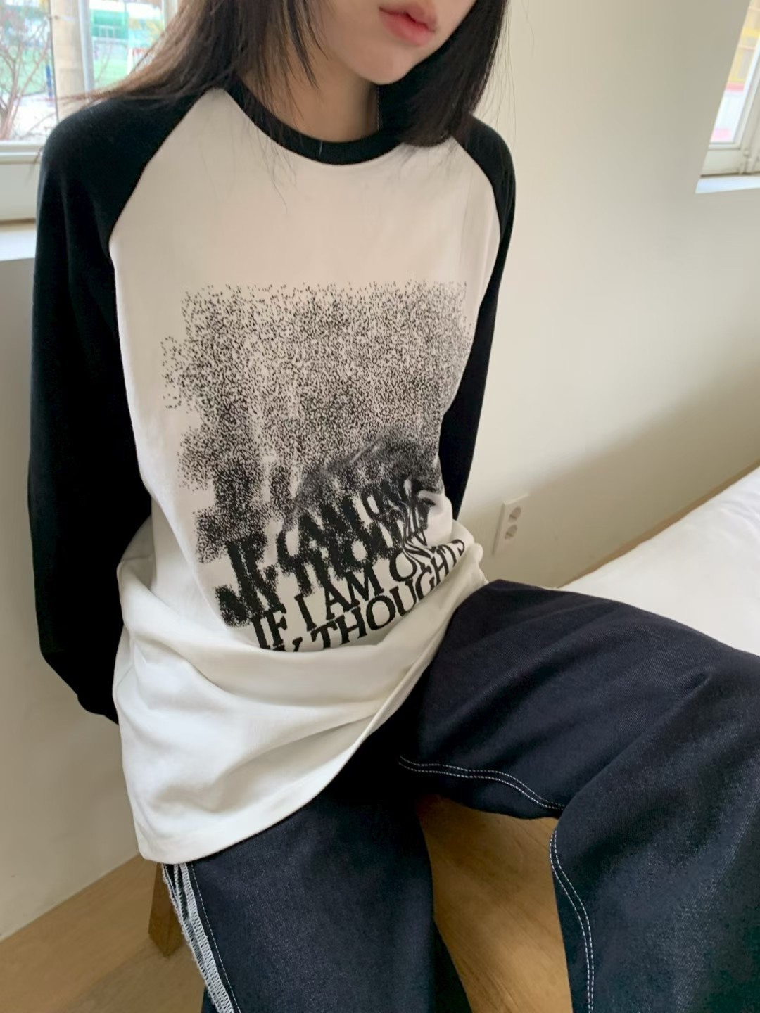 打霧字棒球長版t