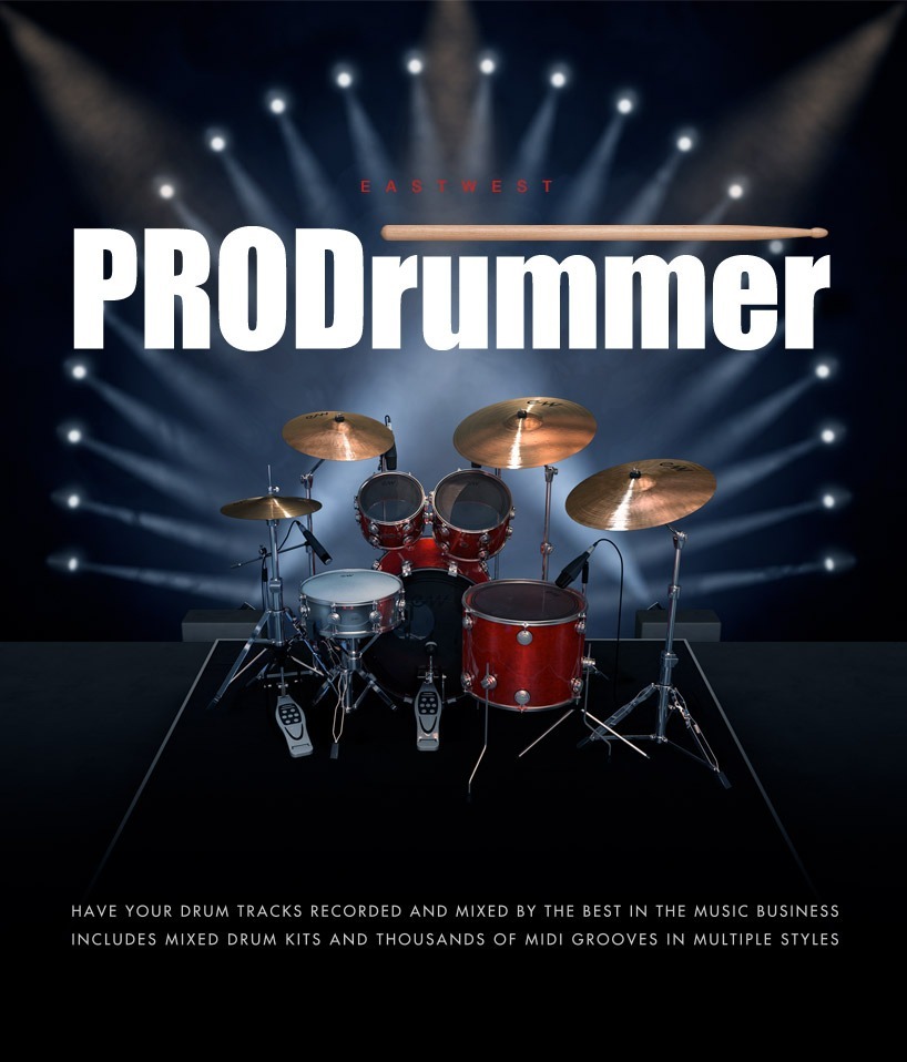 EastWest ProDrummer Volume 1 & 2｜專業鼓組音源套裝