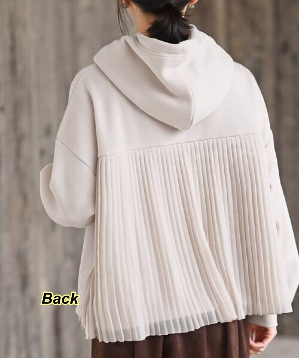 26/11 新款日系女裝 - 背面摺摺有帽厚衞衣/3 色
