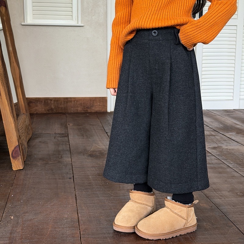 保暖假兩件毛呢褲