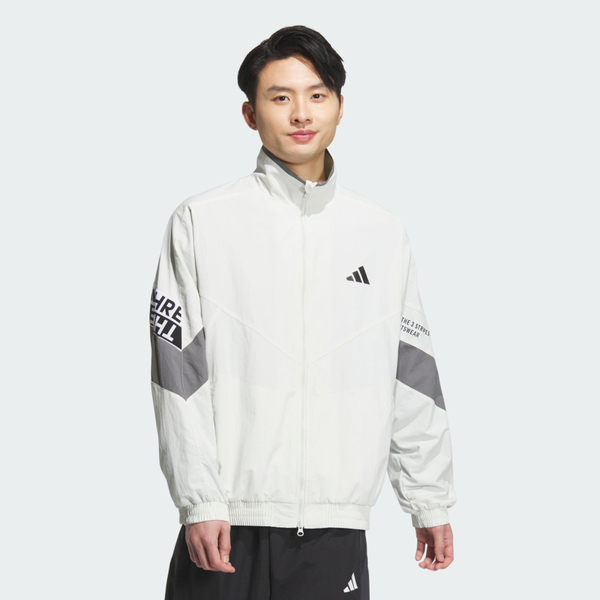 Adidas 愛迪達 Word Woven Jkt KA1264 男 立領外套 運動外套 休閒 白 灰 亞版