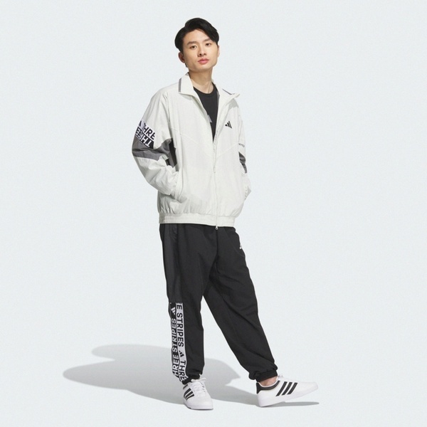 Adidas 愛迪達 Word Woven Jkt KA1264 男 立領外套 運動外套 休閒 白 灰 亞版