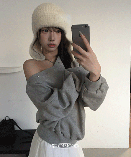 秋冬預訂｜OFF鉚釘抓絨衛衣