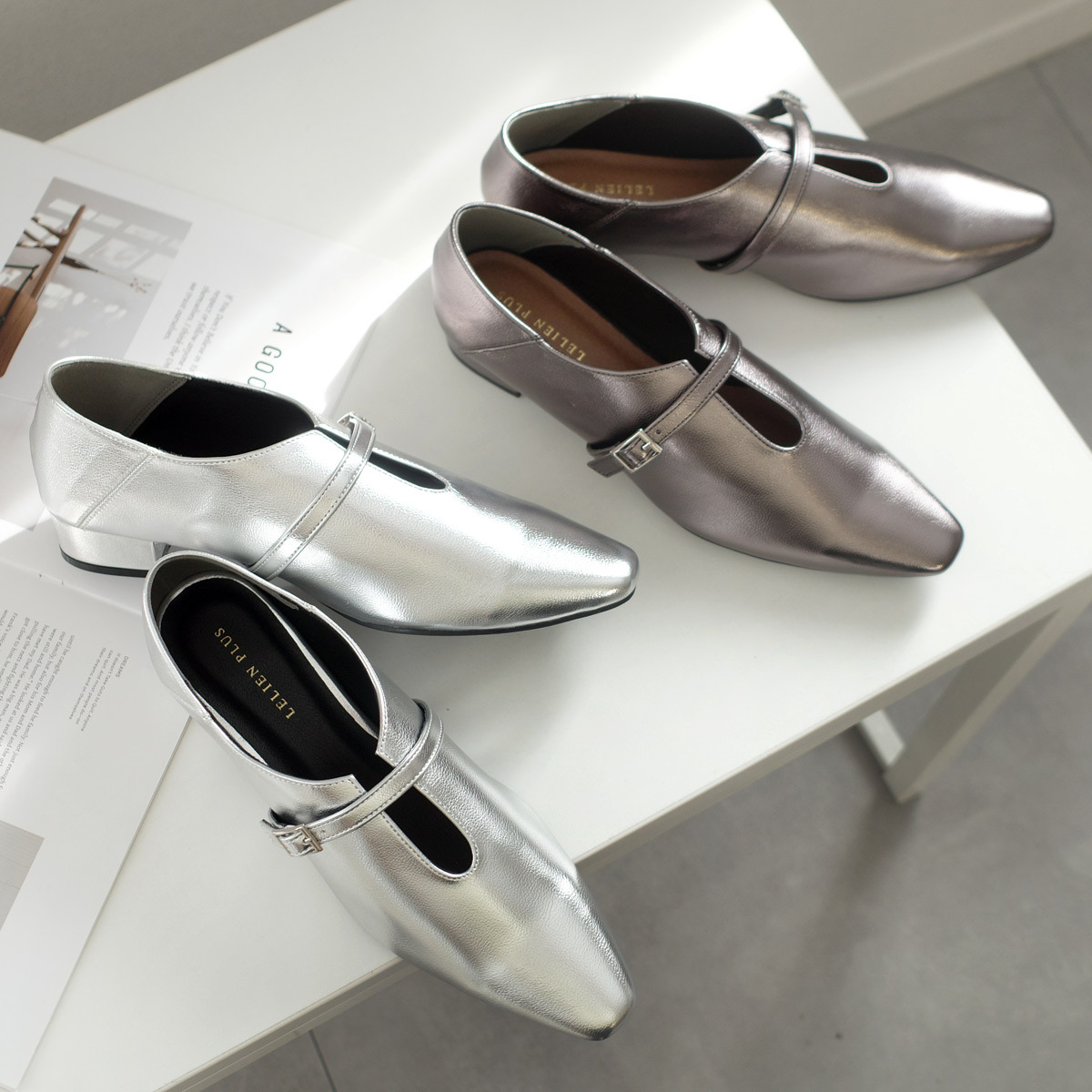 女主風範 U型剪裁方跟瑪莉珍鞋【SY409】