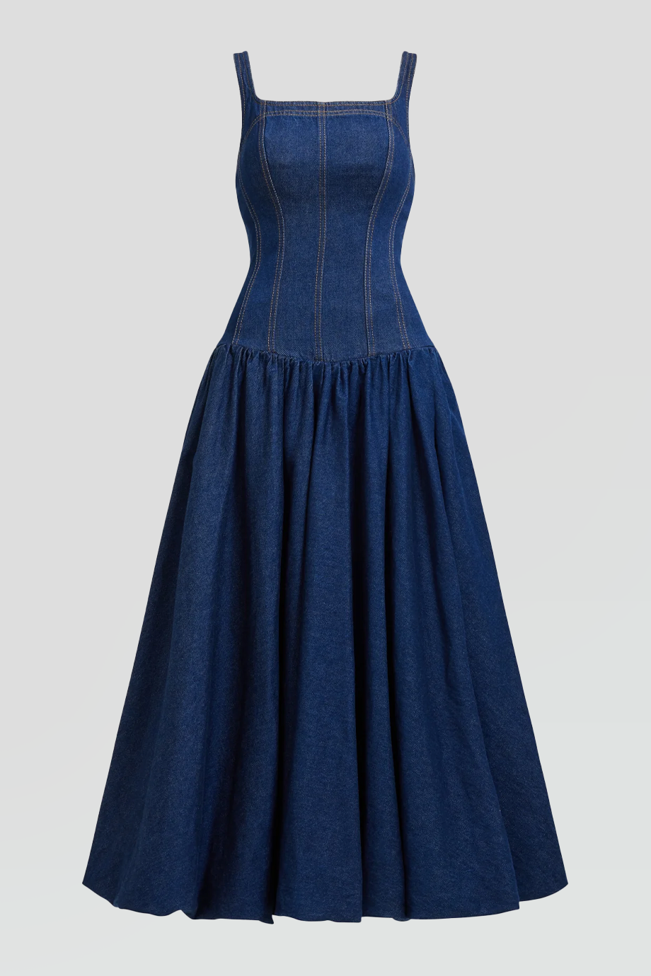 Aje｜BRIAR 肩帶牛仔長洋裝