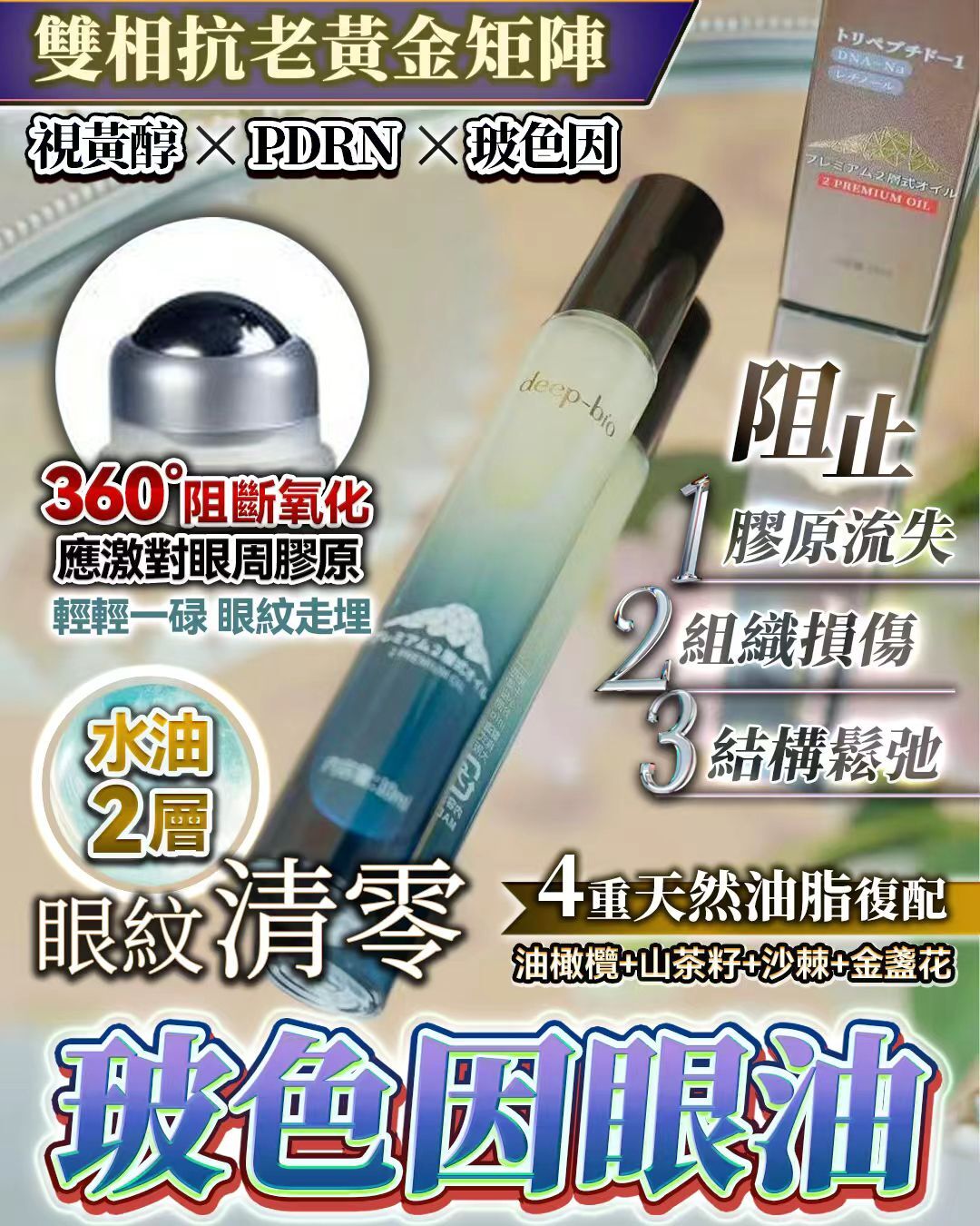 玻色因淡紋眼油  10ml Z639（2-3星期寄出）