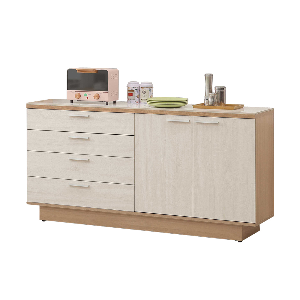 亞莫5.3尺岩板收納餐櫃/碗盤櫃/置物矮櫃/電器櫃/玄關櫃