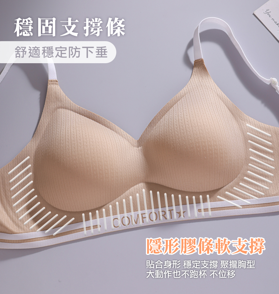 隱形軟膠條支撐,穩定不跑位