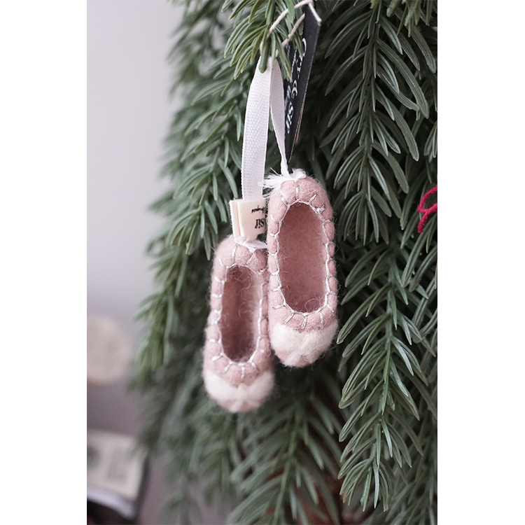 丹麥Gry&Sif 聖誕掛飾-Ballerina Shoes w/Bow(16135)