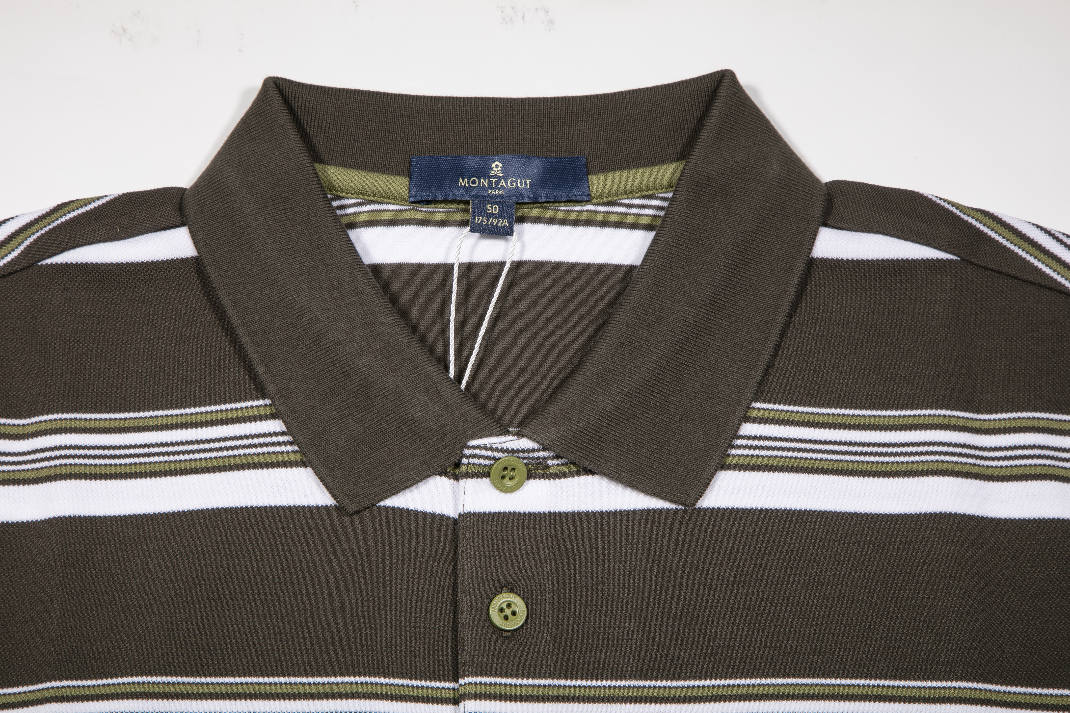 Montagut - 男裝間條Polo胸口袋上衣 2530659KT42