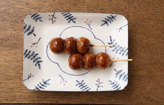 中川政七商店 - 瀨戶燒印判角皿 / 兔唐草