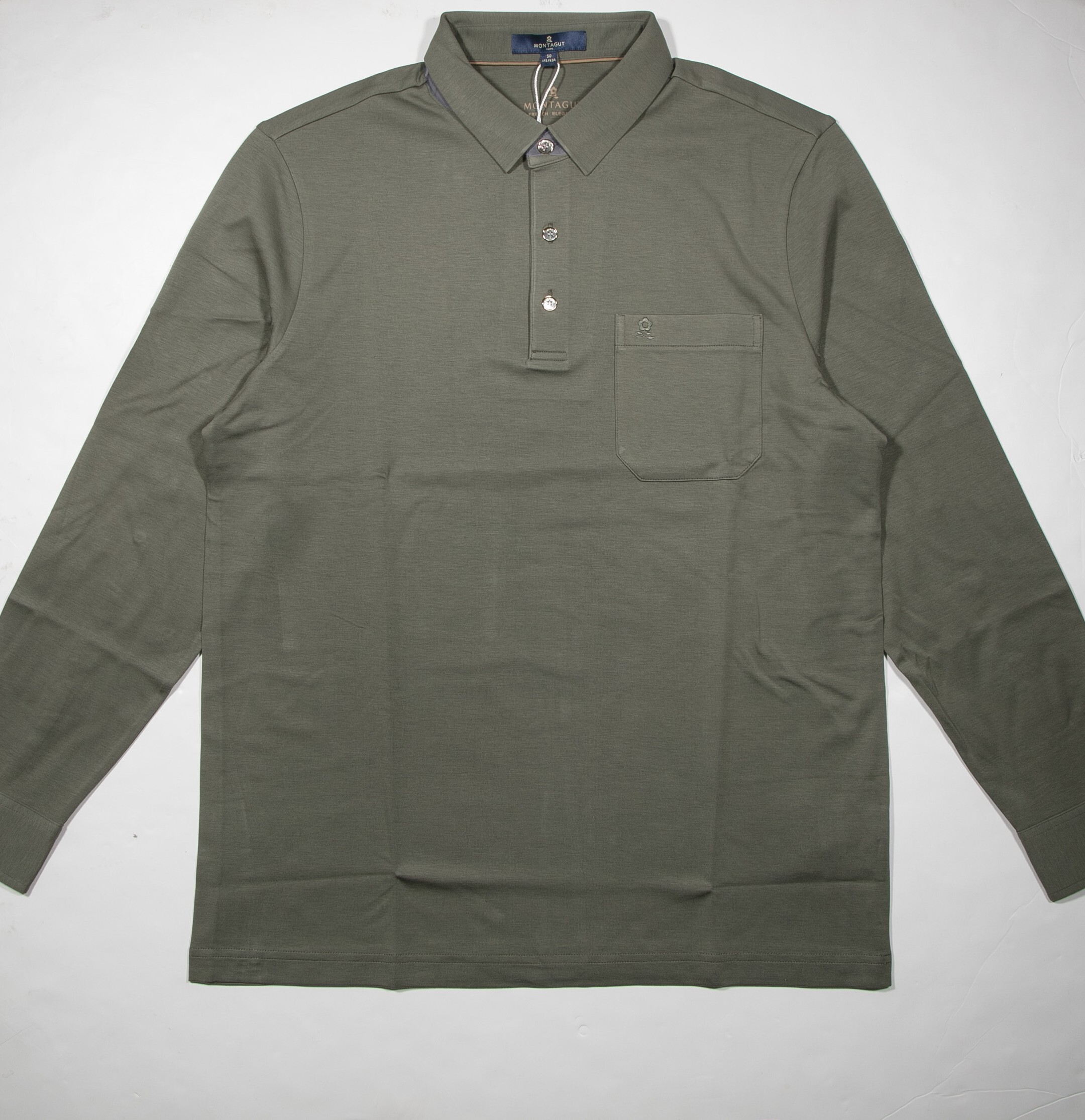 Montagut - 男裝淨色Polo胸口袋上衣 2530309KT41