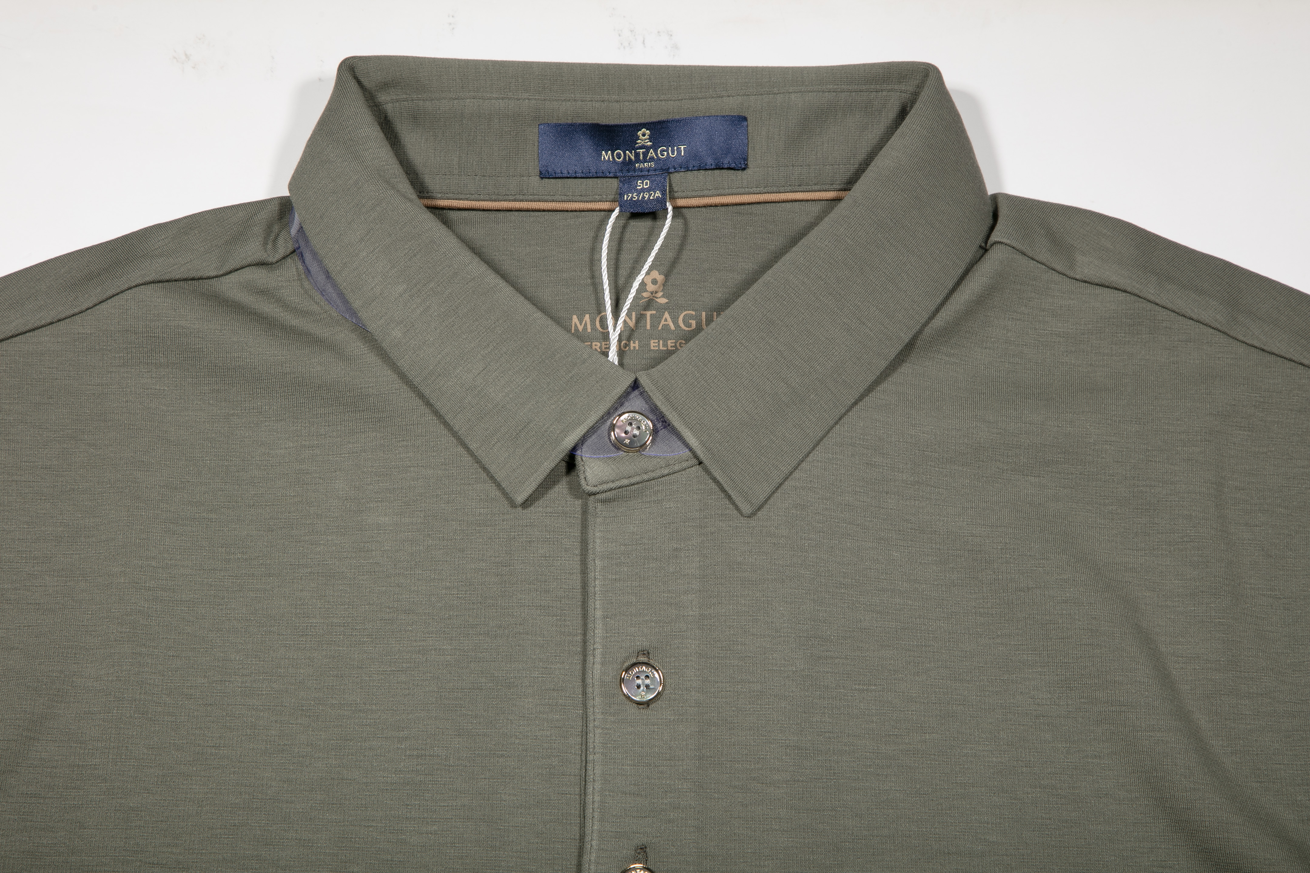 Montagut - 男裝淨色Polo胸口袋上衣 2530309KT41