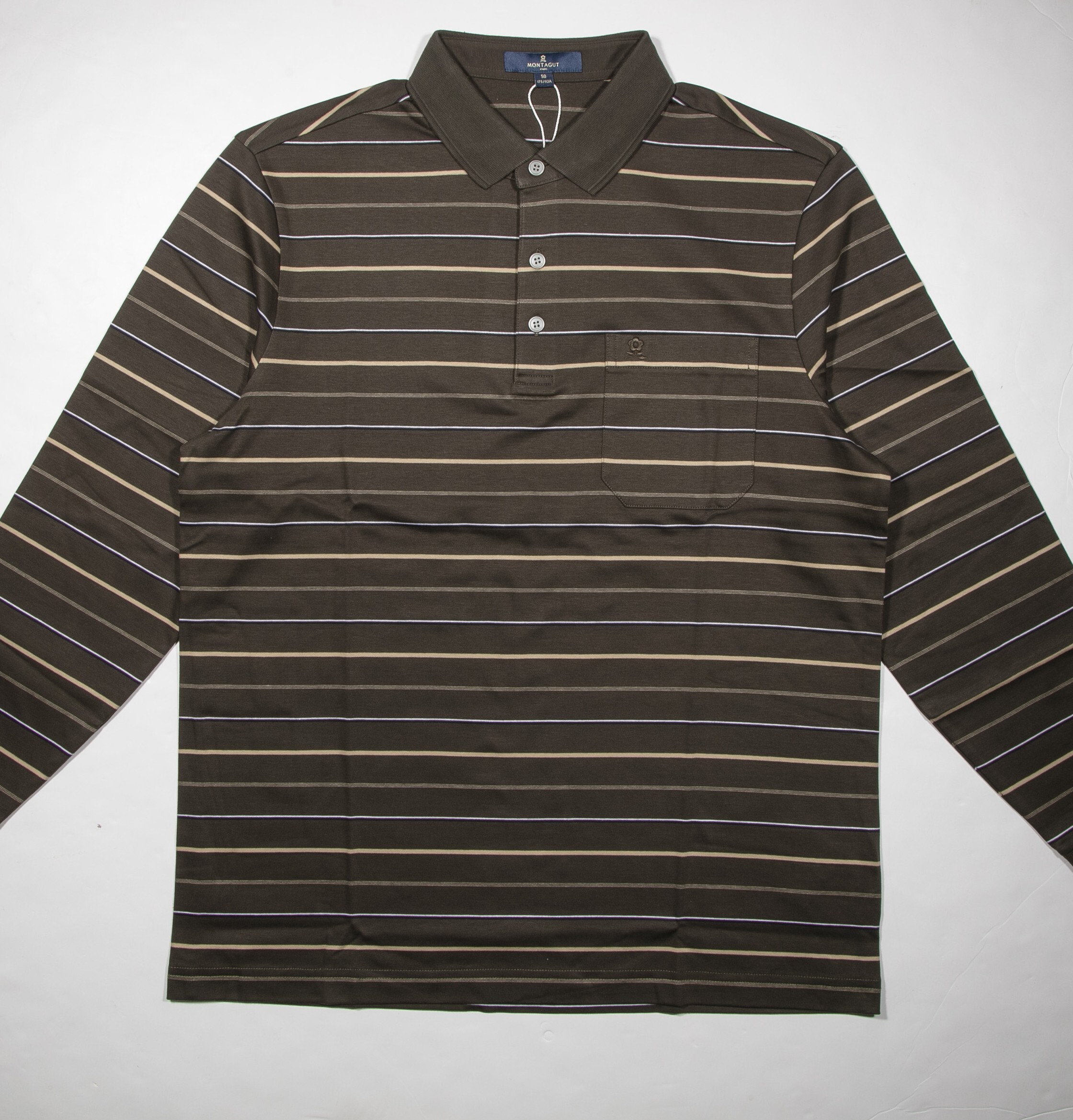 Montagut - 男裝間色Polo胸口袋上衣 2530429KT41